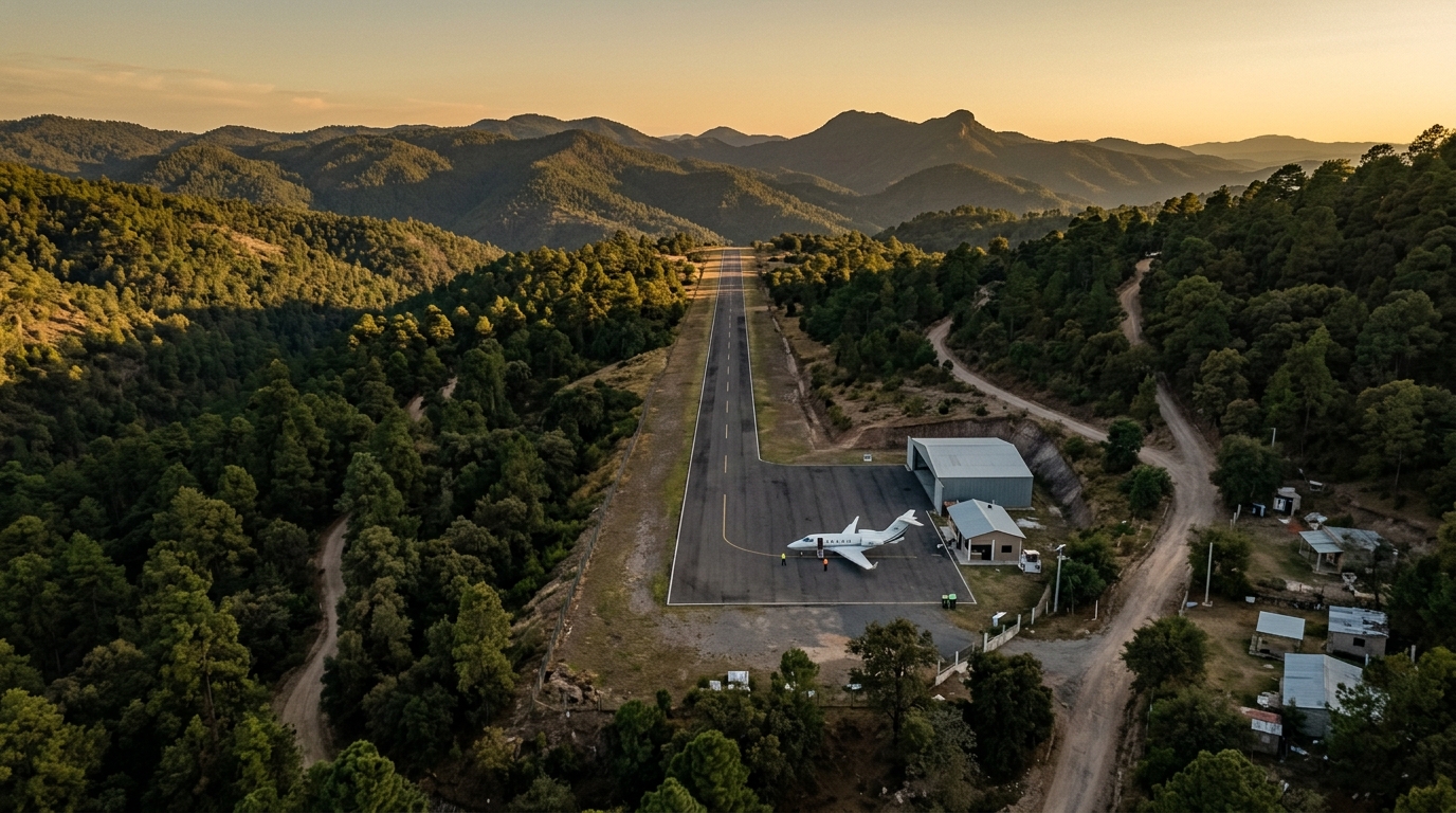 Avioneta privada en pista serrana de Nayarit al amanecer, investigación por atentado gobernador Nayarit